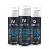 Menfirst - Beard Balm - Medium Brown to Black Hair - 3 Pack - 1.1 Oz Each