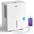 DuraComfort Dehumidifier for Bathroom Basement with Pump 50 Pints with WIFI up to 4 500 Sq.ft White