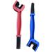 2 Pcs bike chain cleaner washer bicycle motorcycle chain cleaning brush tool-Bicycle chain brush motorcycle bicycle cleaning brush three-sided chain cleaning brush square head brush