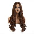 Mnycxen Natural Fashion Wavy Brown Long Curly For Woman Wigs Hair Heat Resistant 22 Inch