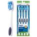 Equate Rotation Adult Manual Soft Bristle Toothbrush with Tongue and Cheek Cleaner 4 Count