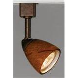 Cal Lighting - HT Series-Track Head-Brushed Steel Finish-Yellow Amber Spot Glass
