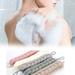 Happy Date Long Loofah for Shower 1 Pack Stretchable Braided Loofahs Sponge Mesh Back Scrubber for Bath Sponge Exfoliating Body Scrub for Men and Women 5 Colors