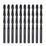 Uxcell 6542 High Speed Steel Twist Drill Bit Fully Ground Black Oxide 5.2mm Drill Dia 85mm Total Length 10Pack