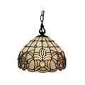 Amora Lighting AM282HL12B 12 in. Tiffany Style Floral Hanging Lamp