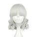 Unique Bargains Wigs for Women 13 Silver Tone Grey Curly Wig with Wig Cap