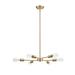 Globe Electric Tetra 6 Light Gold Chandelier 91004450