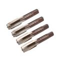 Metric Hand Tap M12 x 1.25 4 Straight Flute H2 Alloy Tool Steel 2 Pairs