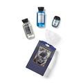 Bath & Body Works YOU RE THE MAN Mini Gift Set - Ocean 3-in-1 Hair Face & Body Wash - Graphite 2-in-1 Hair & Body Wash - Ocean Hand Sanitizer arranged in cello with a decorative wraparound.