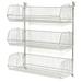 Chrome Basket Shelving Unit with 12 in. Adjustable Wire Baskets - 48 x 20 x 34 in.