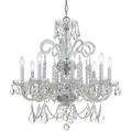 Crystal Eight Light Chandelier in Classic Style 27 inches Wide By 27 inches High-Swarovski Strass Crystal Type-Polished Chrome Finish Bailey Street