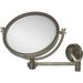 Allied Brass WM-6/5X 8 Inch Wall Mounted Extending 5X Magnification Make-Up Mirror Antique Pewter