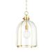 7306-AGB-Hudson Valley Lighting-Eldridge - 1 Light Pendant-23.5 Inches Tall and 15.5 Inches Wide-Aged Brass Finish