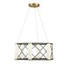 Savoy House 7-1639-6-144 Aries 6 Light LED Pendant in Matte Black with Burnished Brass Accents (26 W x 10 H)