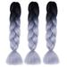 MIARHB 1PC New Fashion Womens Gradient Long Braid Wavy Party Wigs O