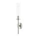 One Light Wall Sconce in Transitional Style 4.75 inches Wide By 22.5 inches High-Polished Nickel Finish Bailey Street Home 116-Bel-4313457