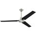 56 in. Industrial Three Black Steel Blade Indoor Ceiling Fan with Ball Hanger installation System & Wall Control