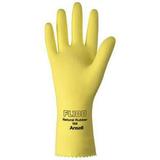 Unsupported Latex Gloves 9 Natural Latex Flock Lined Yellow | Bundle of 2 Dozen