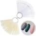 GROFRY 50Pcs Fan-shape Nail Art Tips Polish Board Display Practice Sticks Manicure Tool