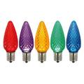 0.96 watt 130V C9 Faceted LED Multi-Color Twinkle Bulb with Nickel Base - 25 per Bag