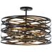 Minka Lavery Vortic Flow 20 Wide Dark Bronze and Mosaic Gold 5-Light Pendant