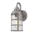 Westinghouse Lighting 6357700 1 Light Wall Fixture with Clear Seeded Glass Galvanized Steel