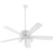 Milky Whey 5 Blade Ceiling Fan with Light Kit in Transitional Style-18.25 inches Tall and 52 inches Wide-Studio White Finish-Studio White Blade Color