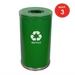 Witt Industries 18RTGN-1H Emoti-Can Recycling Receptacle Steel 35 gal Green (Pack of 3)