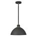 1 Light Outdoor Pendant Barn Light in Traditional-Industrial Style 16 inches Wide By 10.5 inches High-Textured Black Finish Bailey Street Home