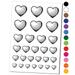 Heart Shaped Golf Ball Sports Water Resistant Temporary Tattoo Set Fake Body Art Collection - Orange