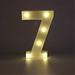 Desktop Ornament Alphabet LED Digital Lights 0-9 Light Up White Plastic Digital Standing Hanging