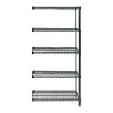 Quantum Storage AD86-3636P-5 Wire Shelving 5 Shelf Add on Units Storage Rack Proform - 86 in.