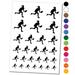 Woman Tennis Player Sports Water Resistant Temporary Tattoo Set Fake Body Art Collection - Hot Pink