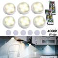 Rosnek Wireless LED Puck Lights LED Closet Lights Cabinet Lighting Remote Controls Dimmer & Timing Night Lights USB or Battery Powered