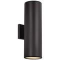 Kira Home Enzo 16 Indoor/Outdoor Wall Sconce Weatherproof Up Down Light Cylinder Metal Shade Oil Rubbed Bronze
