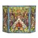 RADIANCE Goods Tiffany-Glass 3pcs Folding Dragonfly Fireplace Screen 44 Wide