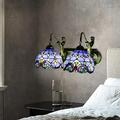 FETCOI Tiffany Wall Sconce Vintage Wall Lamp 2-Light Wall Light for Bedroom Living Room