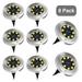 Solar Ground Lights - 8 LED Solar Garden Lights Outdoor Disk Lights Waterproof In-Ground Outdoor Landscape Lighting for Lawn Patio Pathway Yard Deck Walkway Flood Light - Warm White