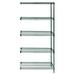 Quantum Storage AD86-2442P-5 Wire Shelving 5 Shelf Add on Units Storage Rack Proform - 86 in.