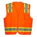 Premium High Visibility Hi Vis Safety Vest - Fluorescent - 100% Poly Knit (2X-Large Fluorescent Orange)