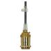 Satco 660W 250V E26 Keyless Polished Brass Lampholder with 10ft Black Cord