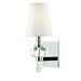 1-Light Wall Sconce 5.5 inches Wide By 14 inches High-Polished Nickel Finish Bailey Street Home 116-Bel-2973116