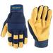 Wells Lamont Men s Leather Palm Work Gloves | Heavy Duty Form Fitting for Improved Dexterity | Made with Water-Resistant HydraHyde XX-Large (3207XX) Blue