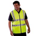 Yoko Mens Workwear Hi-Vis Reversible Fleece Vest / Jacket (Pack of 2)