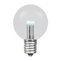 Novelty Lights 5 Pack LED G50 Outdoor Patio Globe Replacement Bulbs Pure White E17/C9 Base 1 Watt