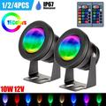 DYstyle RGB LED Underwater Flood Light Waterproof LED Submersible Spotlight Pool Lighting