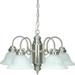 60/1290-Nuvo Lighting-Five Light Chandelier-23 Inches Wide by 13.13 Inches High -Traditional Installation