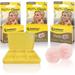 Ohropax Reusable Wax/Cotton EarPlugs (12 Count) - 3 Pack with 6 Compartment Yellow Container