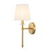 Olivia 6.5 1-Light Modern Midcentury Iron LED Vanity Brass Gold