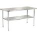 Global IndustrialÂ™ 430 Stainless Steel Table 30 x 24 Undershelf